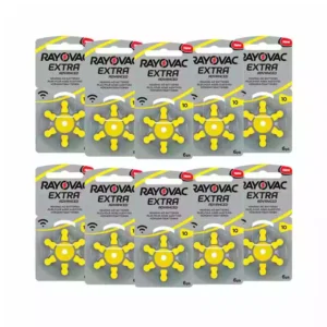 Rayovac Size-10 Hearing Aid Battery – 10 Strips Total 60 Batteries