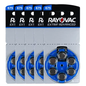Rayovac Size-675 Hearing Aid Battery – 5 Strips Total 30 Batteries
